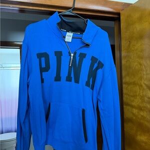 Victoria's Secret PINK Zip-Up Sweater in Blue and Black